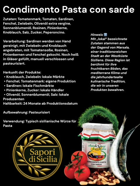 Pastasauce mit Sardinen 180g